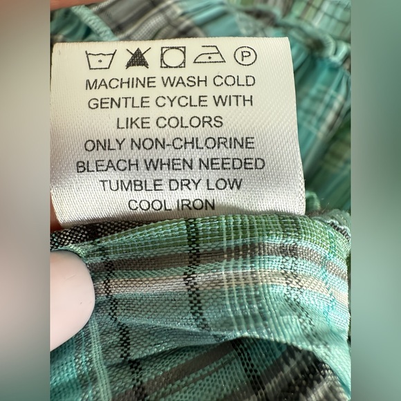 Romeo & Juliet Couture Y2K Preppy Plaid Shirt Dress S  Ruffle Hem Button Down - Picture 12 of 12